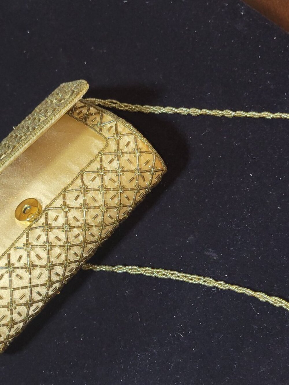 Carlo Fellini Gold-Tone Clutch with Strap and Textile & Bead-Embroidered Clutch - Picture 6 of 16
